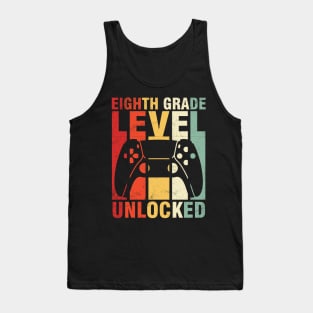 Gamer Student Eighth Grade Level Unlocked Back To School Day Tank Top